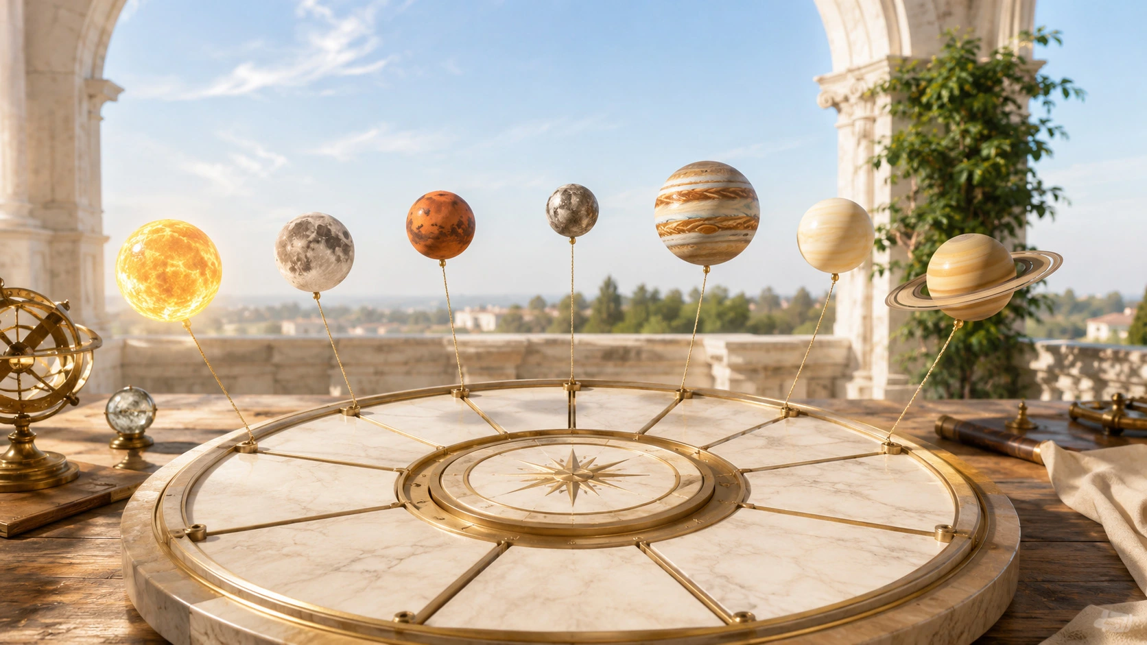 The seven planetary days of the week and their ruling planets